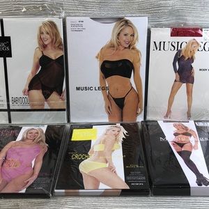 Music Legs Lingerie Lot of 6 Outfits